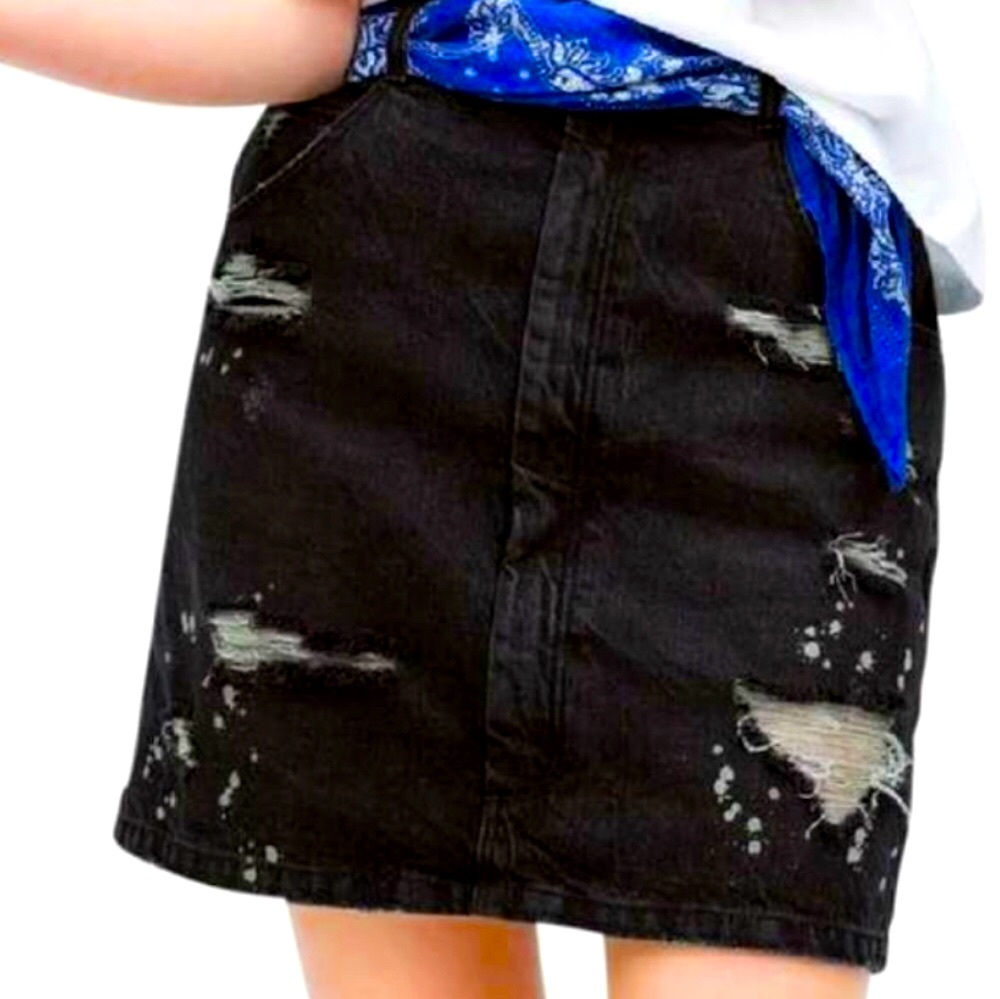 High Waist ZARA Denim Skirt